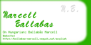 marcell ballabas business card