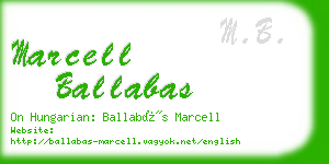 marcell ballabas business card